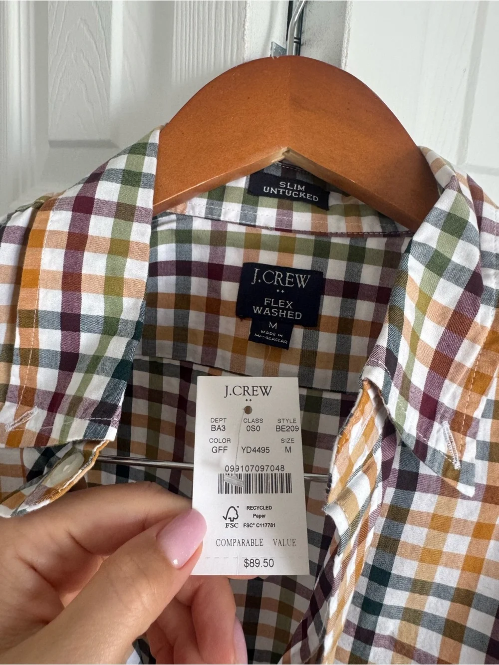 J. Crew Men's Multi-Check Button-Down Shirt